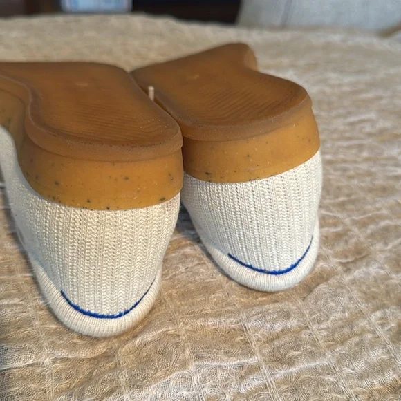 Rothy’s‎ Lace Up Sz 8 Limited Edition Hemp Sneaker Speckled Gum Sole - Picture 3 of 11